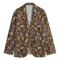 Coffee And Dessert Drawing Pattern Print Men's Blazer