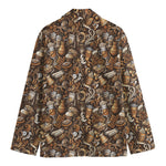 Coffee And Dessert Drawing Pattern Print Men's Blazer