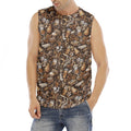 Coffee And Dessert Drawing Pattern Print Men's Fitness Tank Top