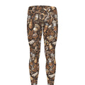 Coffee And Dessert Drawing Pattern Print Men's Leggings