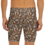 Coffee And Dessert Drawing Pattern Print Men's Long Boxer Briefs