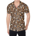 Coffee And Dessert Drawing Pattern Print Men's Shirt