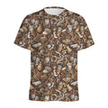 Coffee And Dessert Drawing Pattern Print Men's Athletic T-Shirt