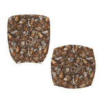 Coffee And Dessert Drawing Pattern Print Office Chair Cover