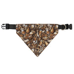 Coffee And Dessert Drawing Pattern Print Over The Collar Dog Bandana