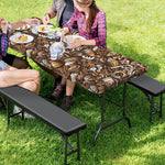 Coffee And Dessert Drawing Pattern Print Picnic Table Cover