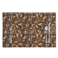 Coffee And Dessert Drawing Pattern Print Placemat