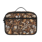 Coffee And Dessert Drawing Pattern Print Portable Lunch Bag
