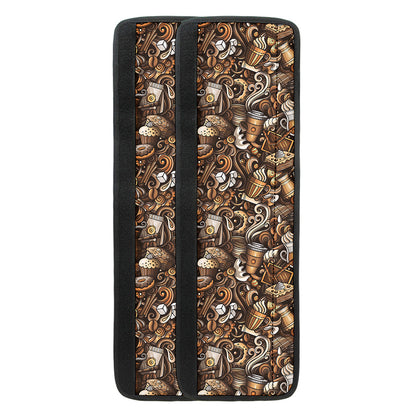 Coffee And Dessert Drawing Pattern Print Refrigerator Handle Covers