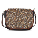 Coffee And Dessert Drawing Pattern Print Saddle Bag