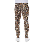 Coffee And Dessert Drawing Pattern Print Scuba Joggers