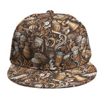 Coffee And Dessert Drawing Pattern Print Snapback Cap