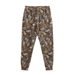 Coffee And Dessert Drawing Pattern Print Sweatpants