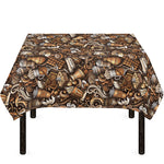 Coffee And Dessert Drawing Pattern Print Tablecloth