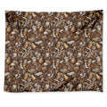 Coffee And Dessert Drawing Pattern Print Tapestry