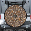 Coffee And Dessert Drawing Pattern Print Tire Cover With Camera Hole