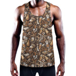 Coffee And Dessert Drawing Pattern Print Training Tank Top
