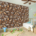 Coffee And Dessert Drawing Pattern Print Wall Sticker