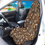 Coffee And Dessert Drawing Pattern Print Waterproof Car Seat Cover