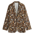 Coffee And Dessert Drawing Pattern Print Women's Blazer