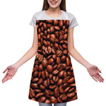 Coffee Beans Print Adjustable Apron