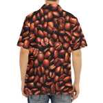 Coffee Beans Print Aloha Shirt