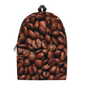 Coffee Beans Print School Backpack