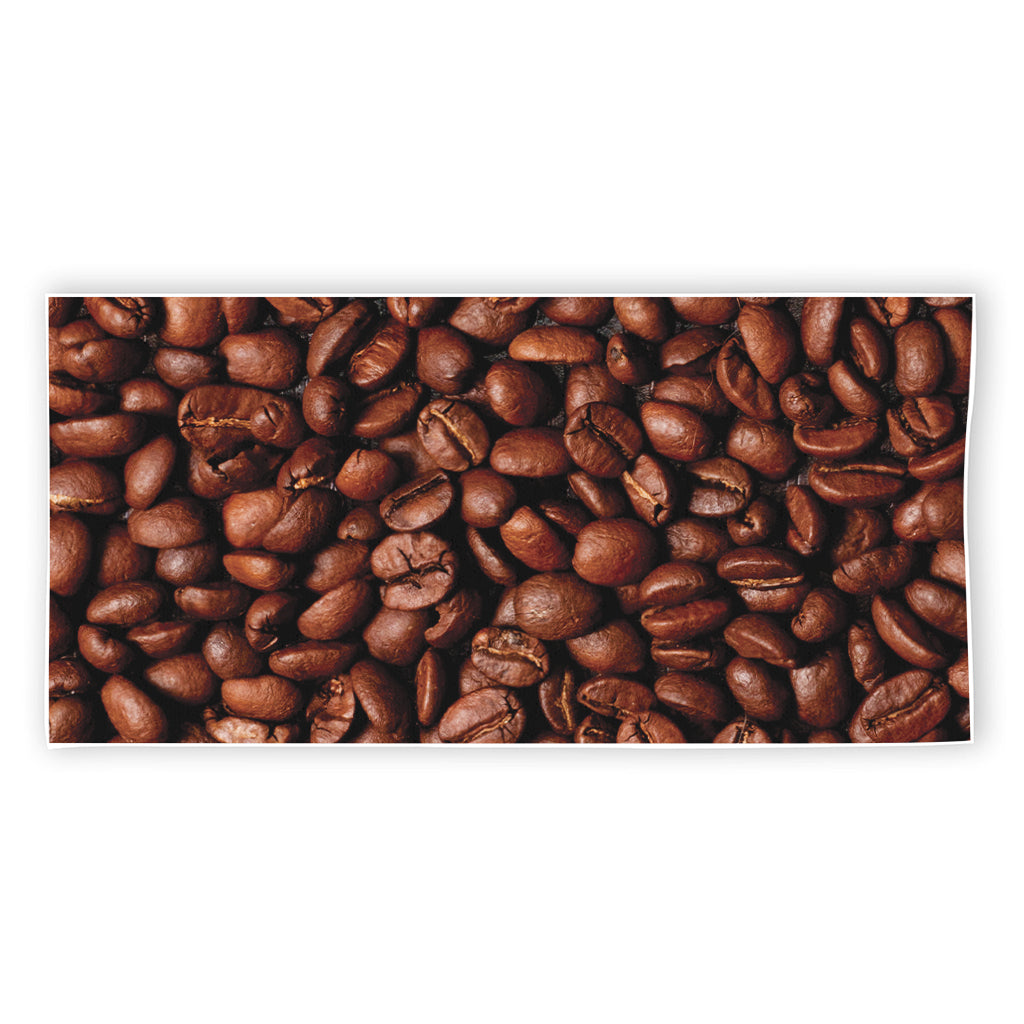 Coffee Beans Print Beach Towel