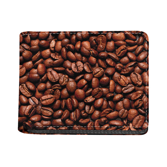 Coffee Beans Print Bifold Wallet