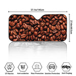 Coffee Beans Print Car Windshield Sun Shade