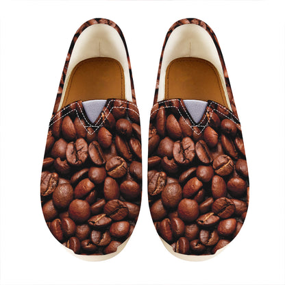 Coffee Beans Print Casual Shoes