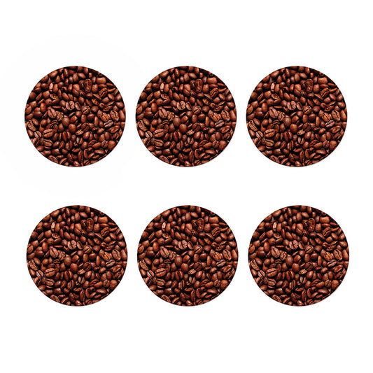 Coffee Beans Print Coaster Set