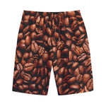Coffee Beans Print Cotton Shorts