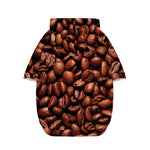 Coffee Beans Print Dog Zip Up Hoodie