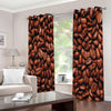 Coffee Beans Print Extra Wide Grommet Curtains