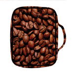 Coffee Beans Print Front Pocket Bible Bag