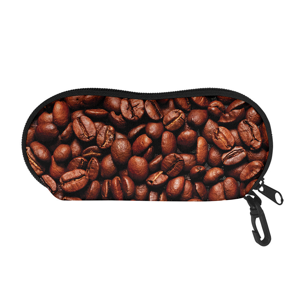 Coffee Beans Print Glasses Case