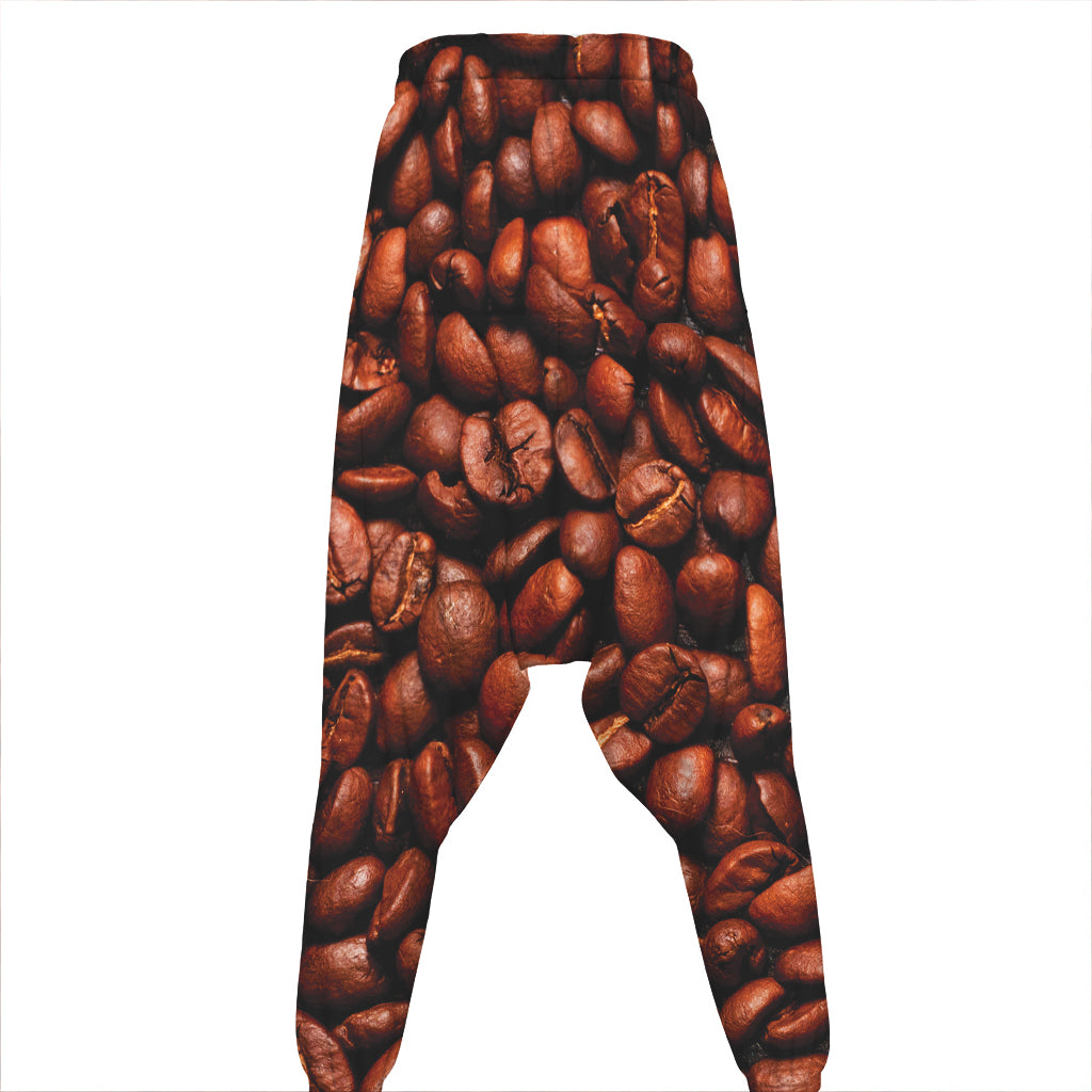 Coffee Beans Print Hammer Pants