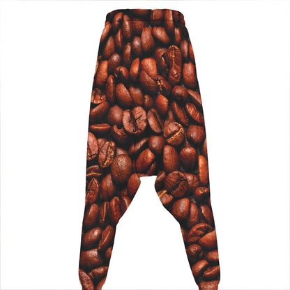 Coffee Beans Print Hammer Pants
