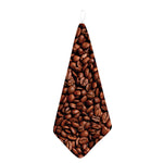 Coffee Beans Print Hand Towel