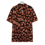 Coffee Beans Print Hawaiian Shirt