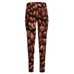 Coffee Beans Print High-Waisted Pocket Leggings