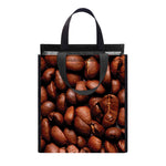 Coffee Beans Print Insulated Lunch Tote