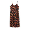 Coffee Beans Print Jersey Midi Cami Dress