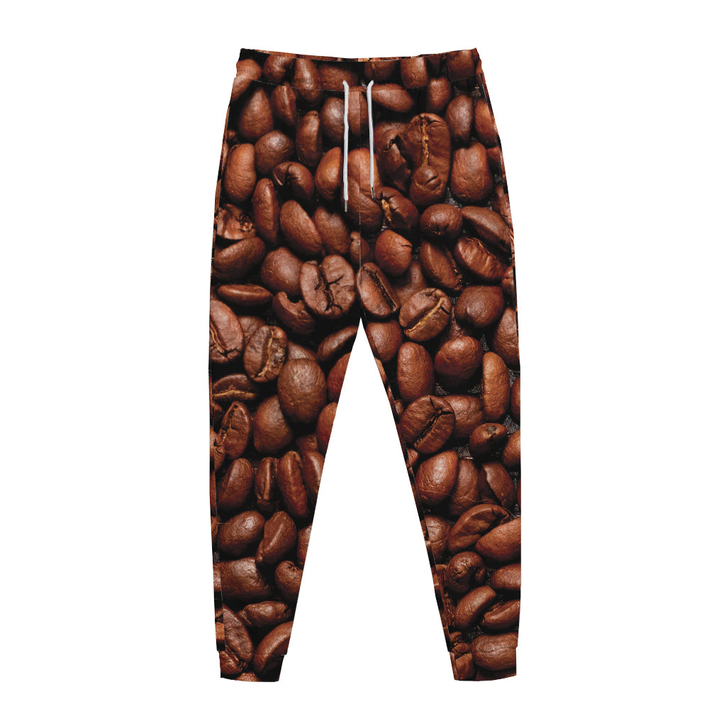 Coffee Beans Print Jogger Pants