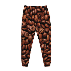 Coffee Beans Print Jogger Pants
