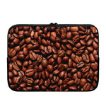 Coffee Beans Print Laptop Sleeve