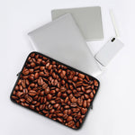 Coffee Beans Print Laptop Sleeve