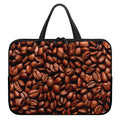 Coffee Beans Print Laptop Sleeve With Handle