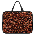 Coffee Beans Print Laptop Sleeve With Handle